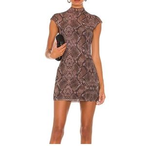 Minju Mini Dress in Acid Snake by h:ours